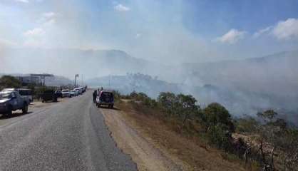 Incendie en cours sur la commune de Ouégoa