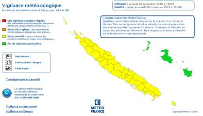 Alerte fortes pluies sur l’ensemble de la Grande Terre