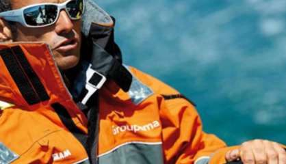 Voile : Franck Cammas au départ de la Groupama Race