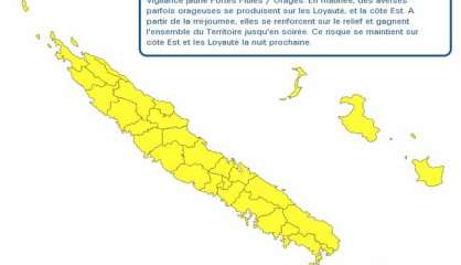 Vigilance jaune « fortes pluies/orages  » sur tout le pays