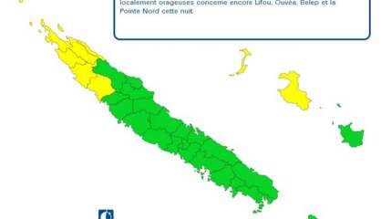 Le Nord, Ouvéa et Lifou en vigilance jaune