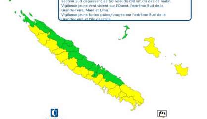 Viglance orange et vents violents à l'île des Pins