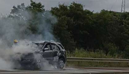 Voiture en feu sur la Savexpress, la circulation perturbée