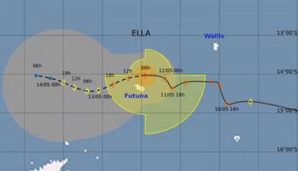 Ella à l'ouest de l'archipel, l'alerte 2 maintenue à Wallis-et-Futuna