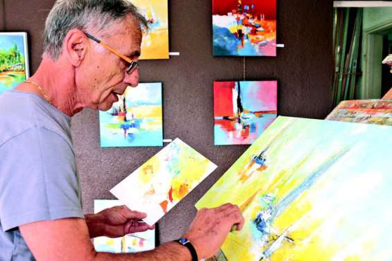 Le peintre Alain Menant transmet sa passion en direct