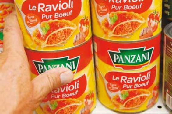 Les raviolis retirés des rayons