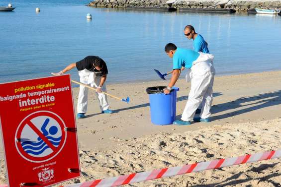 La plage fermée pour pollution