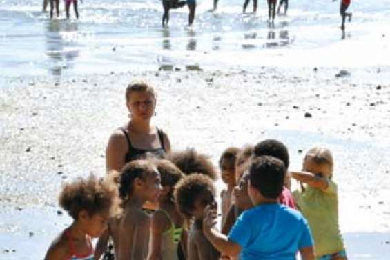 Cours de piscine à la plage